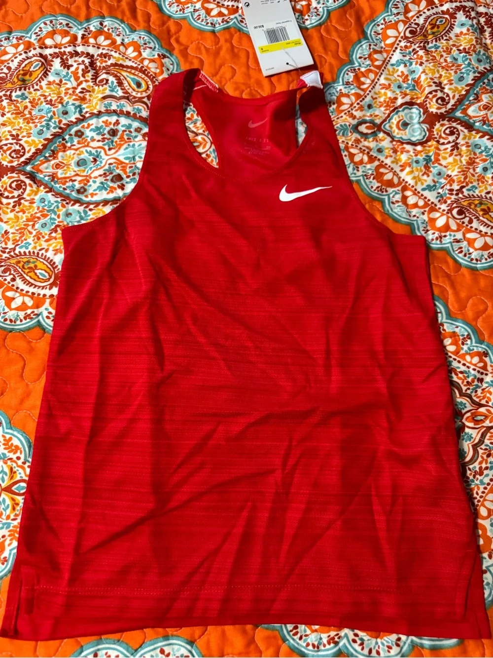 Nike Red & Maroon Girls' Athletic Tank Tops